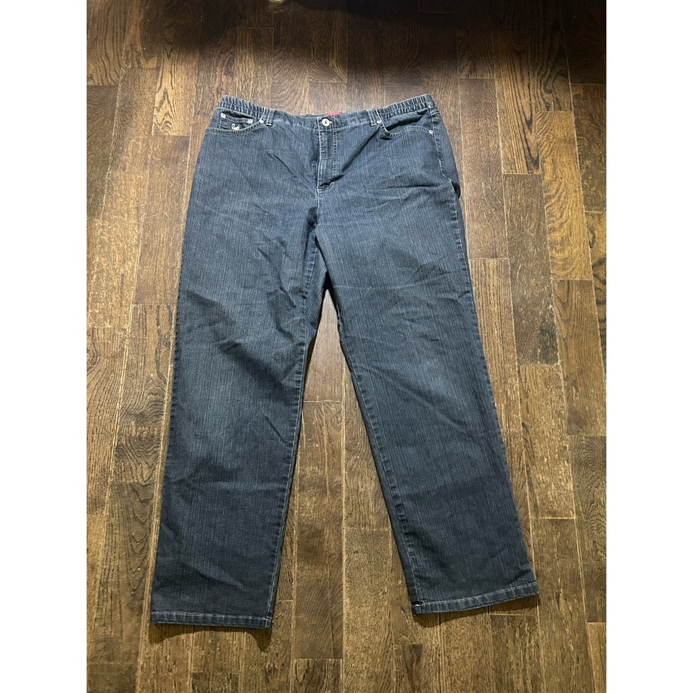 GLORIA VANDERBILT AMANDA JEANS STRETCH WAIST, STRAIGHT‎ LEG IN SZ 16 Medium